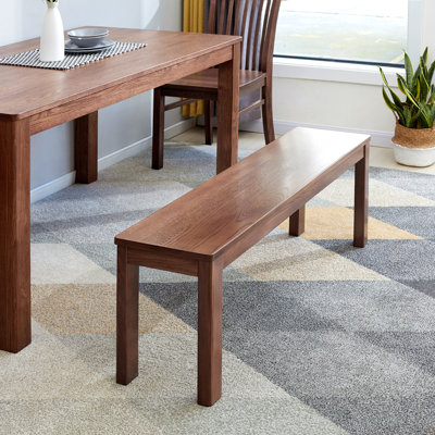 (1,2 m) Bois de chêne naturel de couleur noyer pour banc de table de salle à manger
