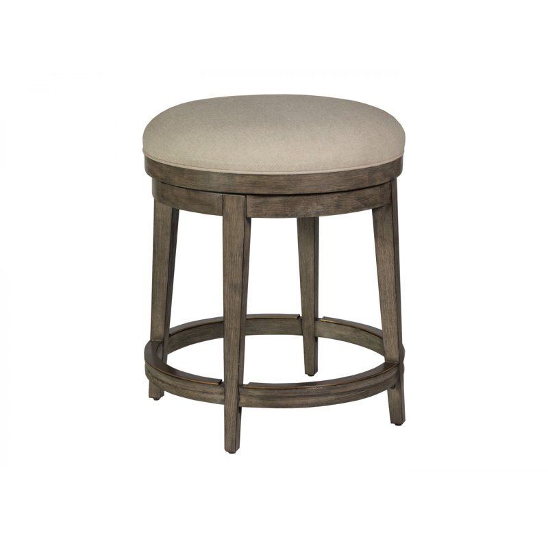 Cohesion Swivel Upholstered Stool, Counter Stool (24.75” Seat Height), Grigio