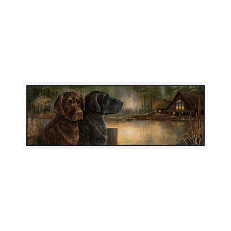 Loyal Companion by Ruane Manning - Floater Frame Panoramic Gallery-Wrapped Canvas Giclée on Canvas, 60.96 cm H x 182.88 cm W