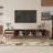 Mid-Century Modern 86" Width Entertainment Center, TV Stand For Tvs Up To 90", with App Controlled LED Lights