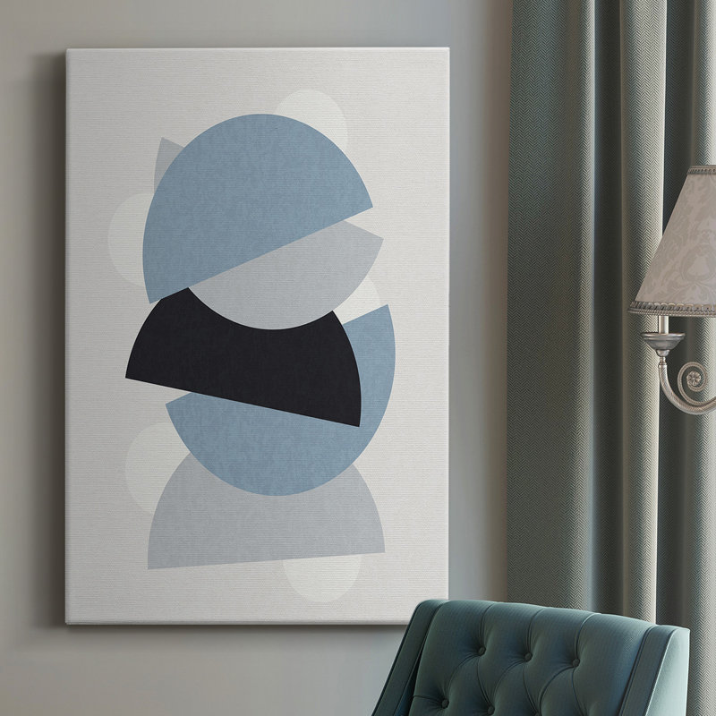 Shapely Blues I - impression sur toile tendue, L 16 po x H 27 po