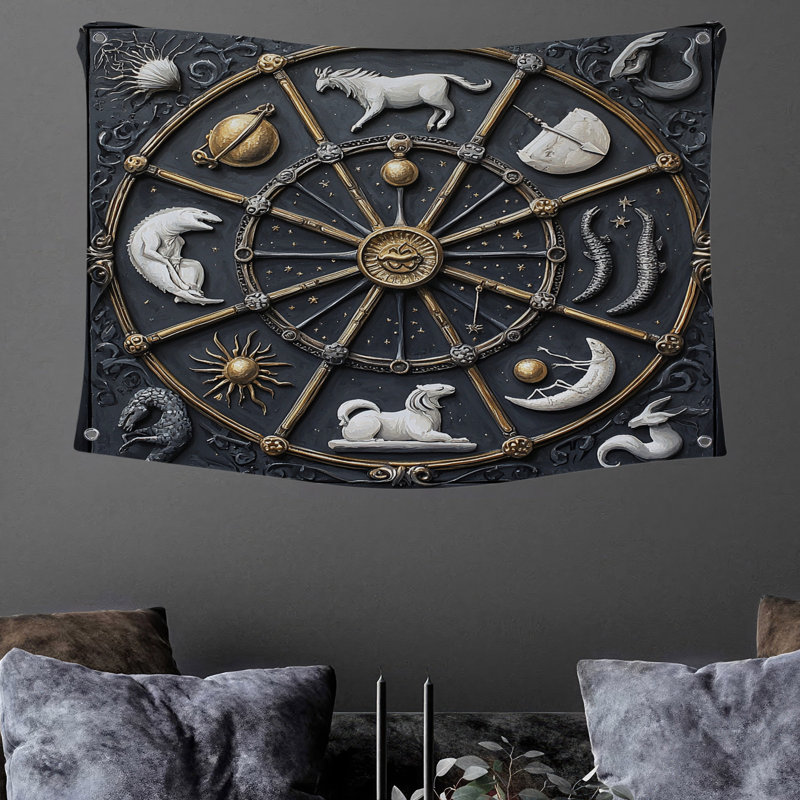 Tapisserie murale «Astrology Symbols», H 68 po x l 80 po