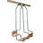 SwingKing Brown/Green Two Person Glider Swing Seat with Chains