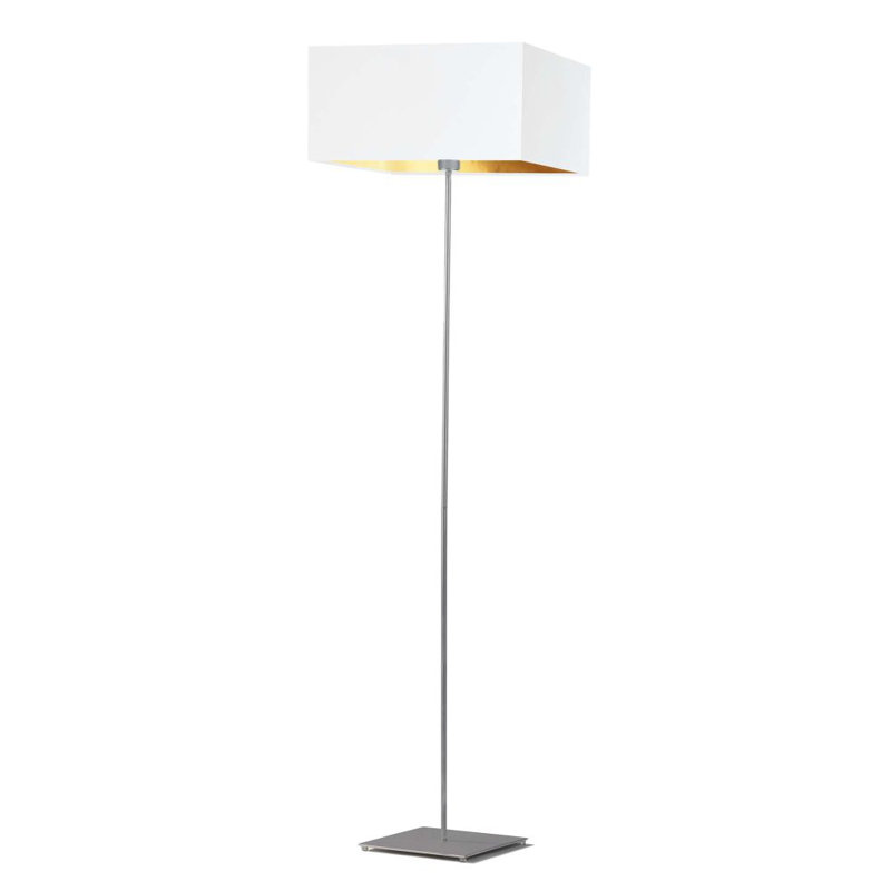 Eadlyn 156cm Traditional Floor Lamp, White, Silver