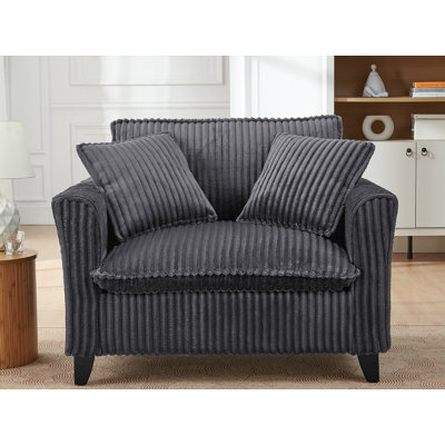 46" W Corduroy Armchair