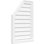 Half Octagon Top Left Surface Mount Functional Brickmould Sill Frame PVC Gable Vent
