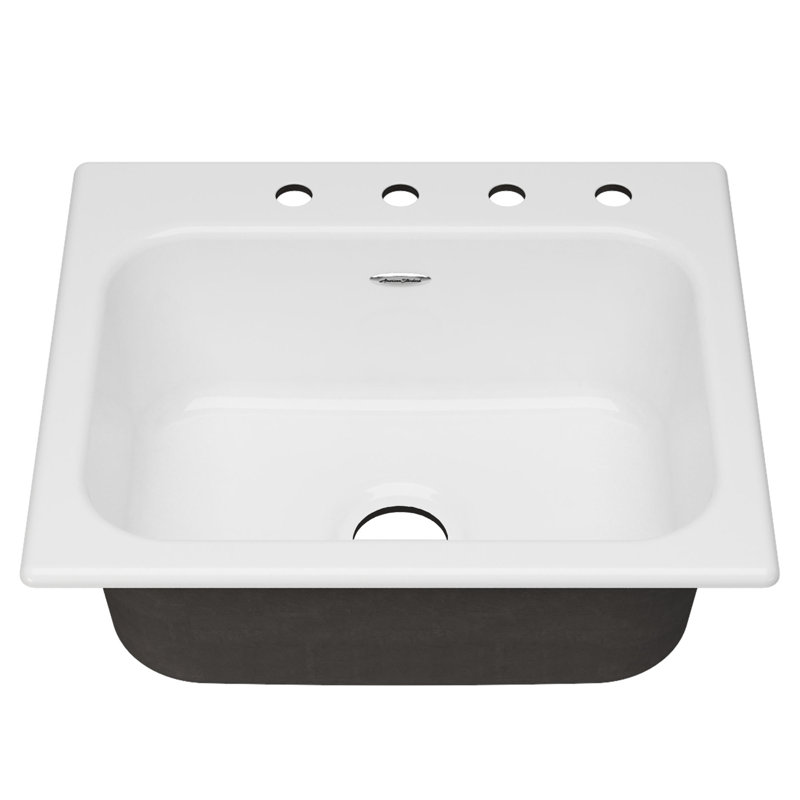 Quince 25'' L Drop-In Single Bowl Cast Iron Kitchen Sink