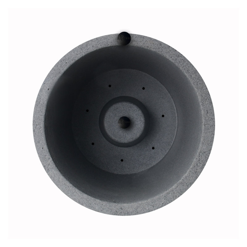 Crete Self-Watering Planter, Tall, 25" H x 15" W x 15" D, Gray