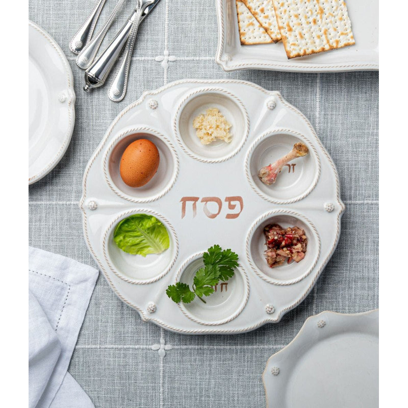 Berry & Thread Seder Plate - Whitewash