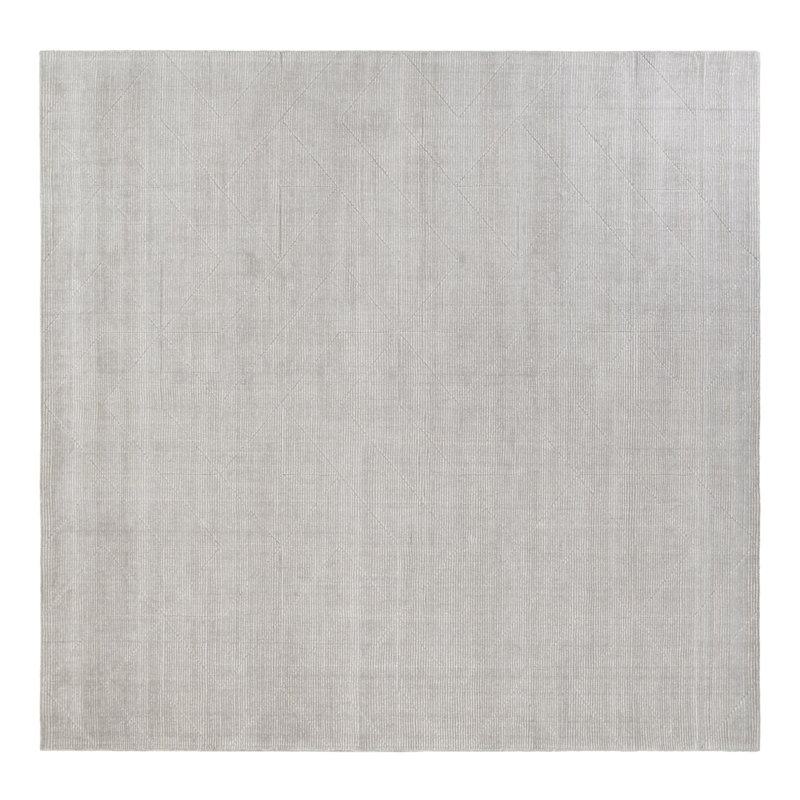 Tapis géométrique en laine touffeté à la main Cyndle, Carré 10 pi