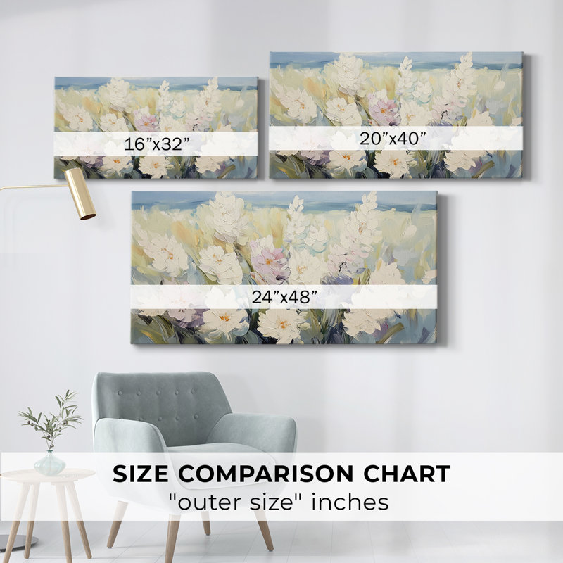 Botanical Series-CCV III - Toile tendue avec châssis - Prêt à être accroché, H 16 po x l 32 po