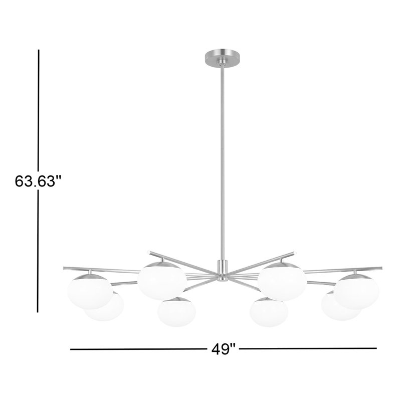 8 - Light Chandelier, Aged Iron
