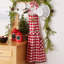 Christmas Apron Christmas Gingham Cotton Apron Sets