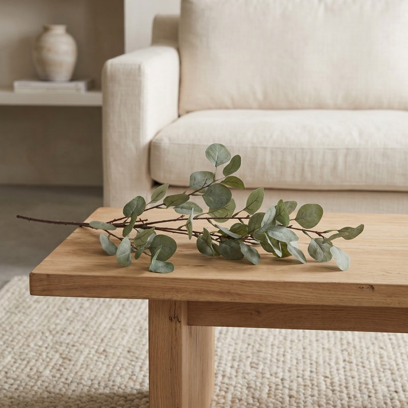 Faux Silver Dollar Eucalyptus Branch