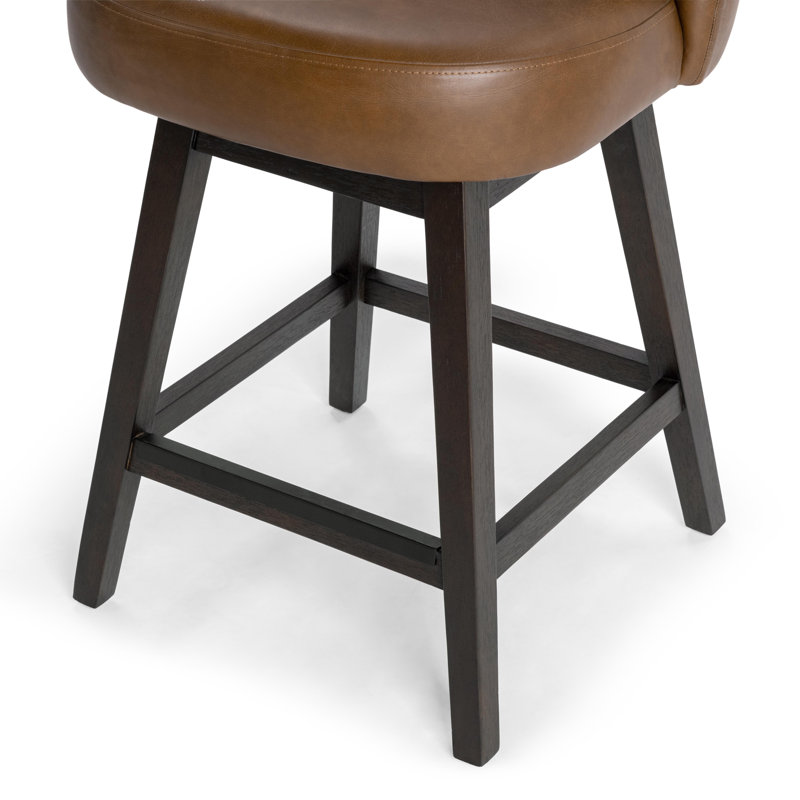 Della Upholstered Stool with Solid Wood Frame