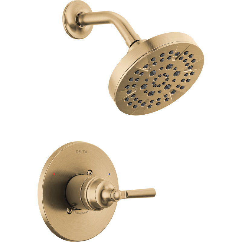 SAYLOR™ Single-Function Shower Faucet Set, Valve Trim Kit, Shower Head and Handle Set, Champagne Bronze