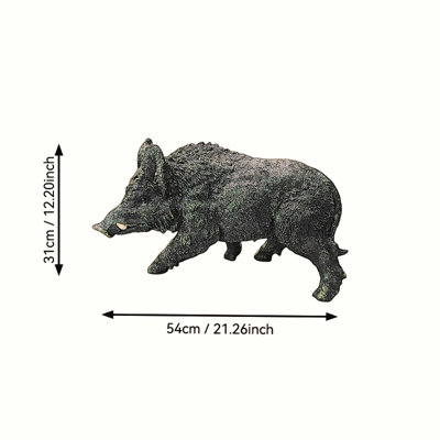 Statue 12 po H 12,2 po x L 21,26 po, sculpture de jardin en résine à finition naturelle résistante aux intempéries pour décoration de pelouse et de cour