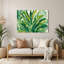 «Botanical Jade Plant», art mural en métal vert