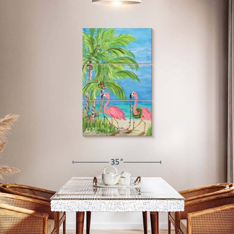 Ketti Flamingo Christmas II, H 45 po x l 28 po