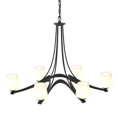 Oval Ribbon 6 - Light Shaded Classic/Traditional Chandelier