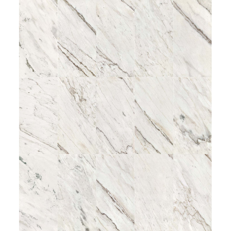 Carreau de marbre naturel poli 12 po x 24 po pour mur et plancher, 1 boîte 4 pièces
