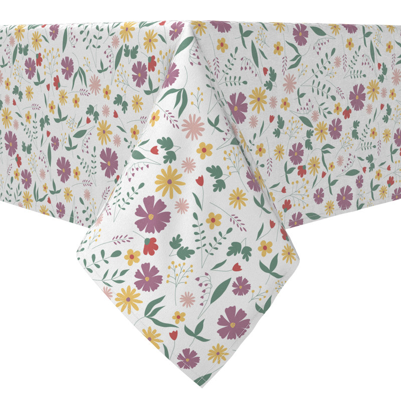 Fabric Textile Products, Inc. Rectangular Tablecloth, 100% Cotton, 60X84", Vintage Print Floral