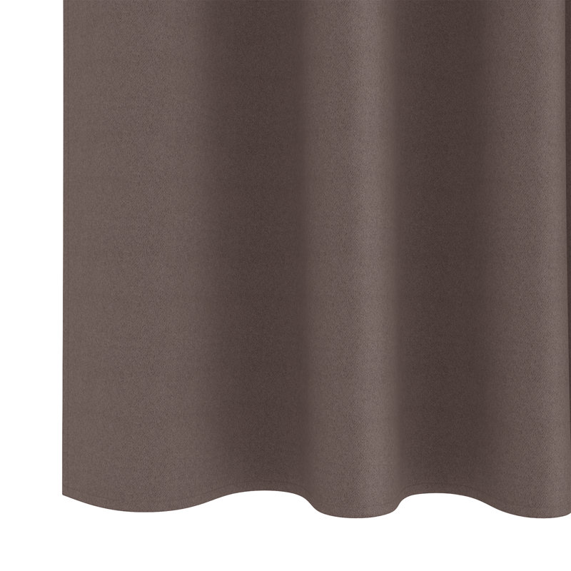 Curtains With Curtains 2 Pcs Polyester, Dark Brown, 140cm Width x 245cm Drop
