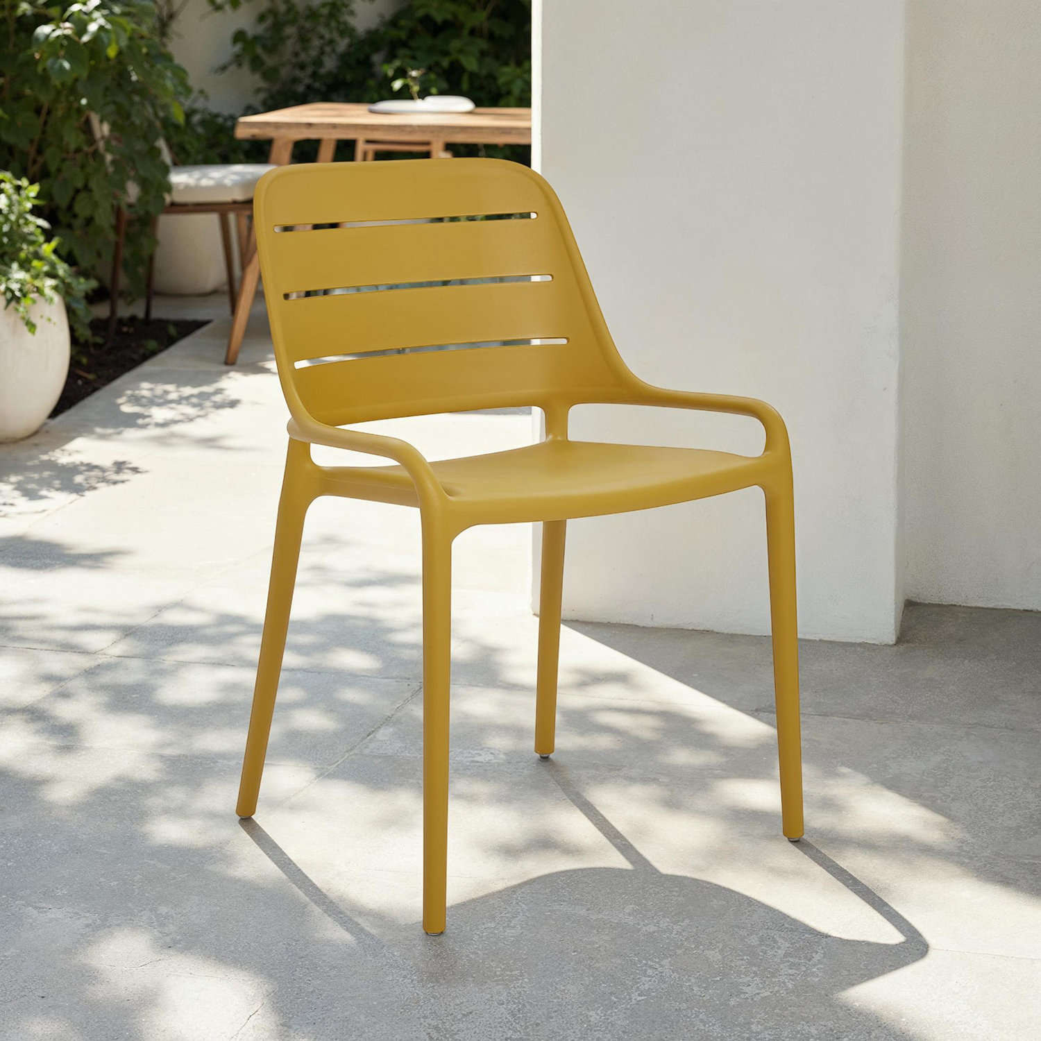 Nohr Outdoor Stacking Chair, Ginger