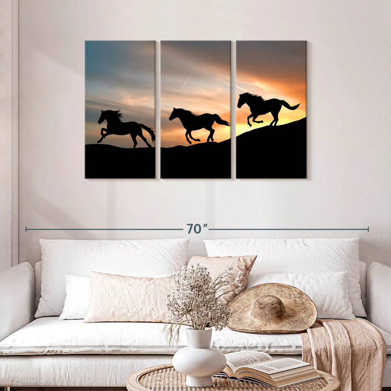 Brampt Wild Horses Galloping, 28" H x 45" W