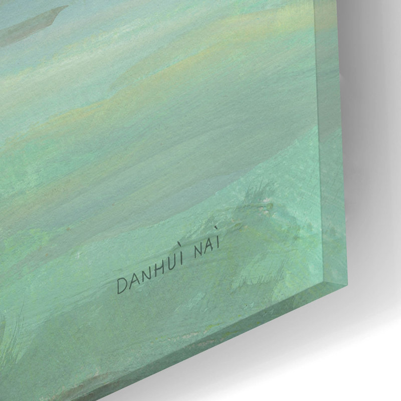 «High Summer Field» par Danhui Nai, art mural en verre acrylique, H 12 po x l 16 po x P 0,13 po