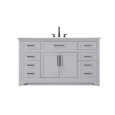 Meuble-lavabo simple 60 po gris