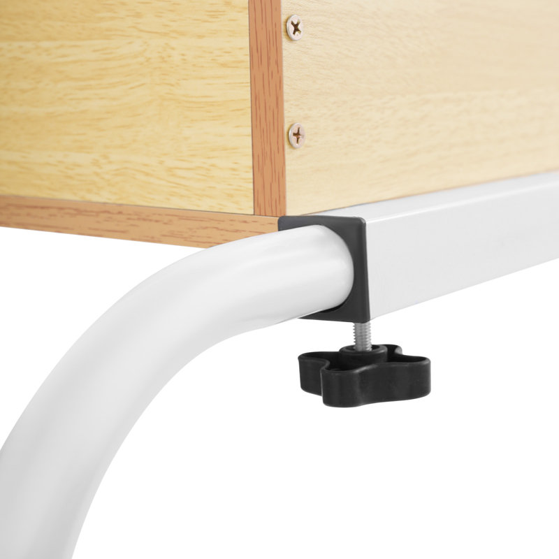 47.24" Mobile Overbed Table Height Length Adjustable Bed Desk With Wheels