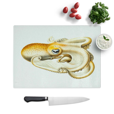 Tempered Glass Velodona Octopus by Carl Chun Chopping Board
