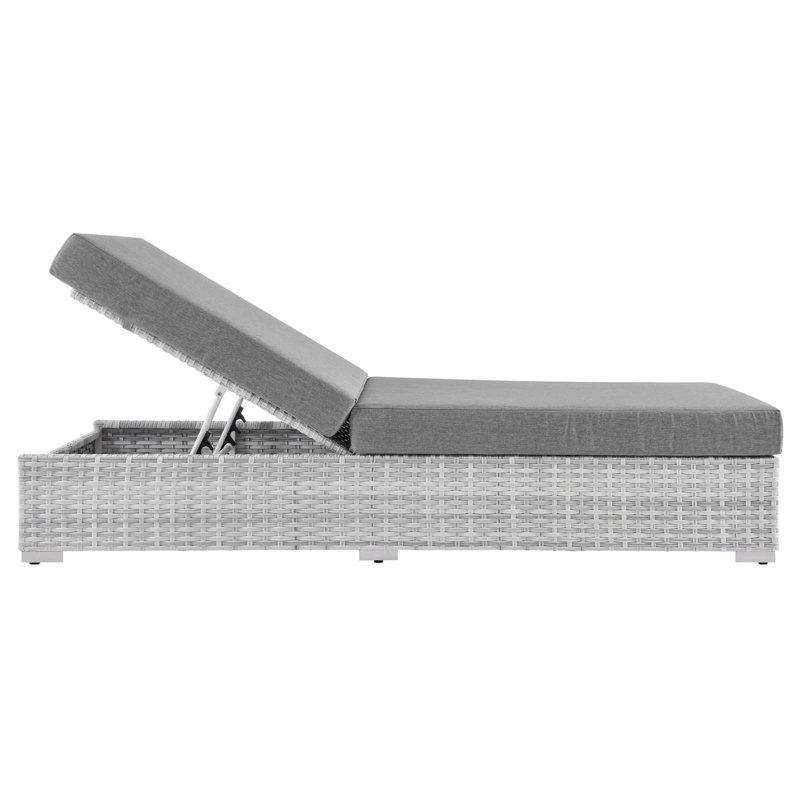 Modway Convene Outdoor Patio Chaise, Charcoal