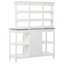 Grande table de rempotage en bois pour l'extérieur 66 ", poste de travail de jardin avec 2 tiroirs
