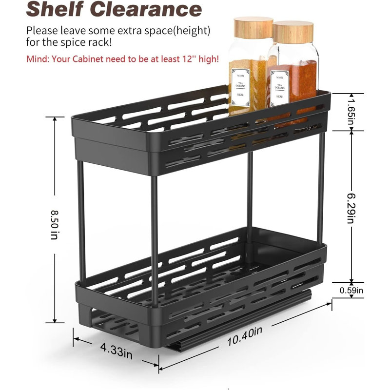 Gearlton Pull Out Pantry, Black