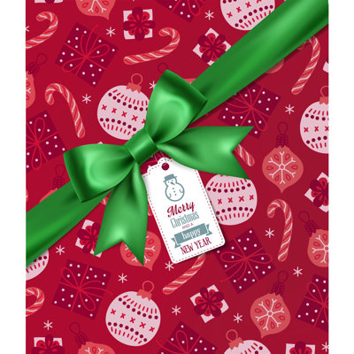 Merry Christmas and A Happy New Year 7 ft. x 8 ft. Garage Door Cover