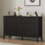 Commode double en bois à 6 tiroirs 47 po Cydny-1366871072