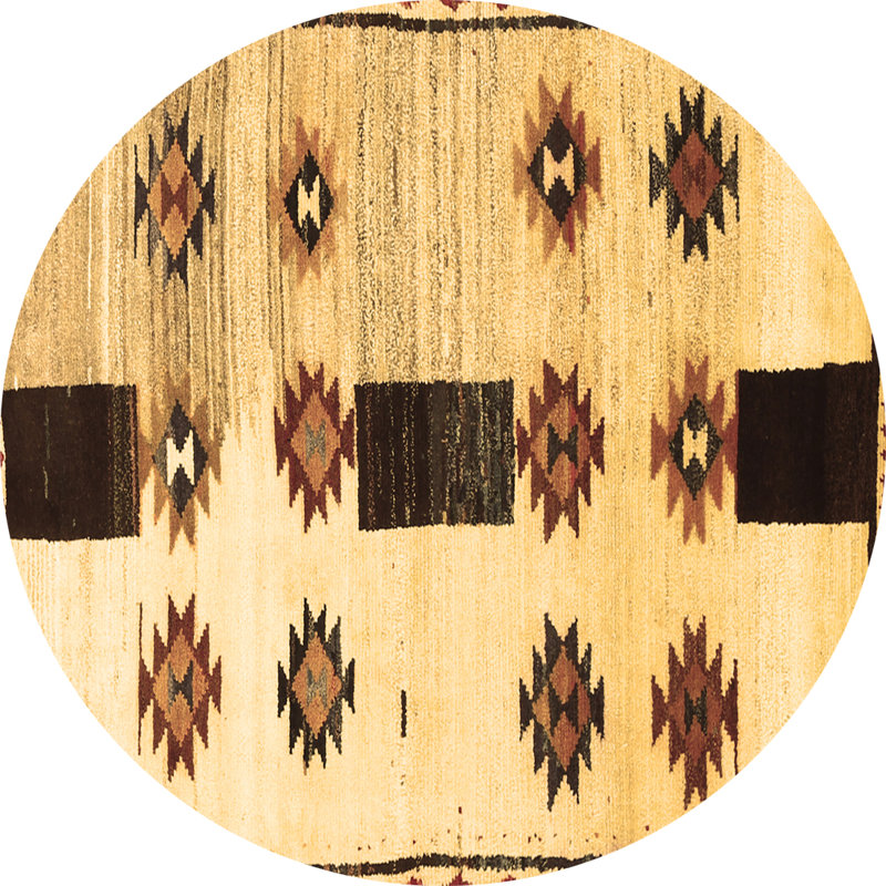 Khaliyl Performance Southwestern Indoor Rug, Round 7'
