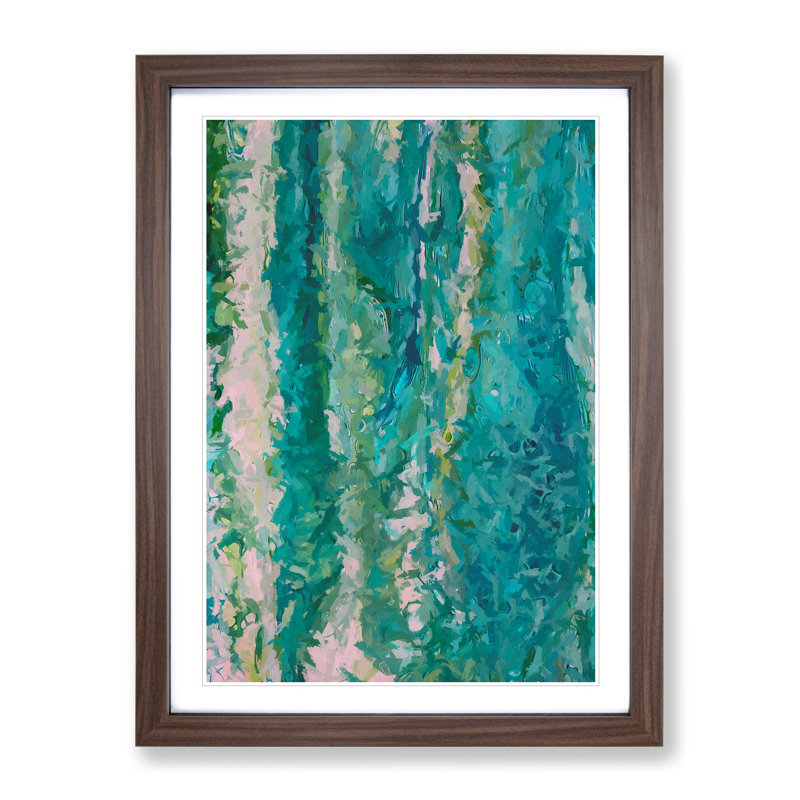 Universe Abstract - Wall Art, 48cm H x 36cm W, Walnut Framed, White