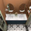 Comptoir de salle de bain double 60 po avec lavabo 60 po - Pour meuble-lavabo, sans armoire