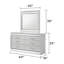 Miroir Glam de style moderne en bois blanc