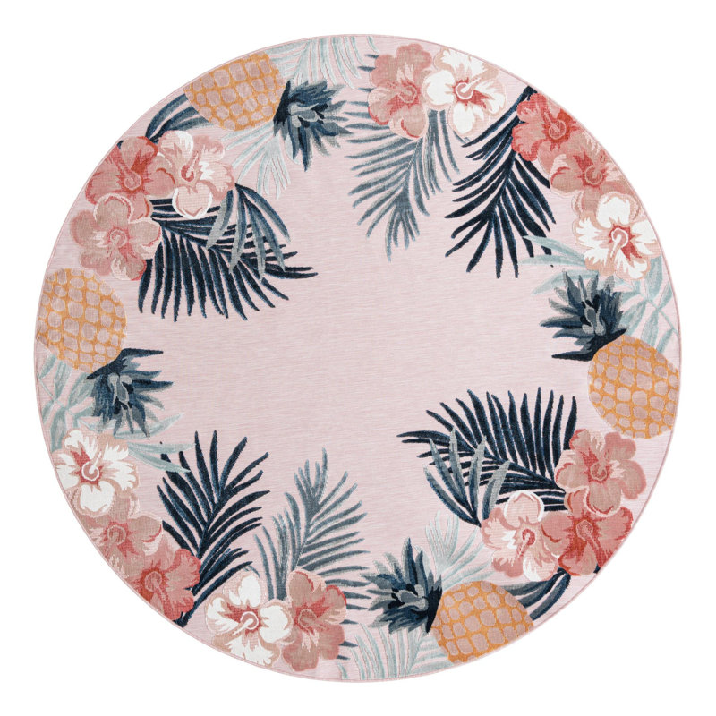 Firman Flora Wygant Indoor/Outdoor Area Rug, Round 8'2"