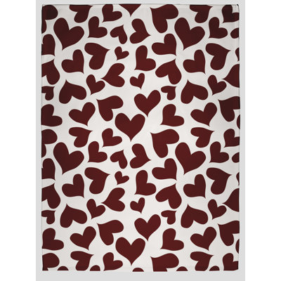 Patterned Hearts Valentine's Day Throw Blanket