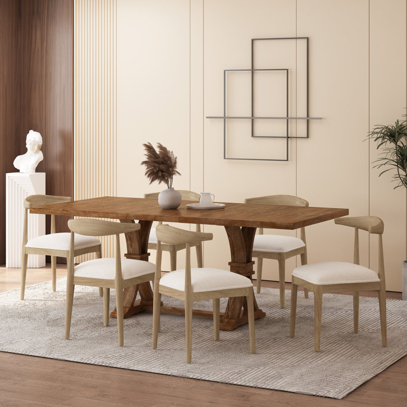 Jojuan Dining Set, Ivory