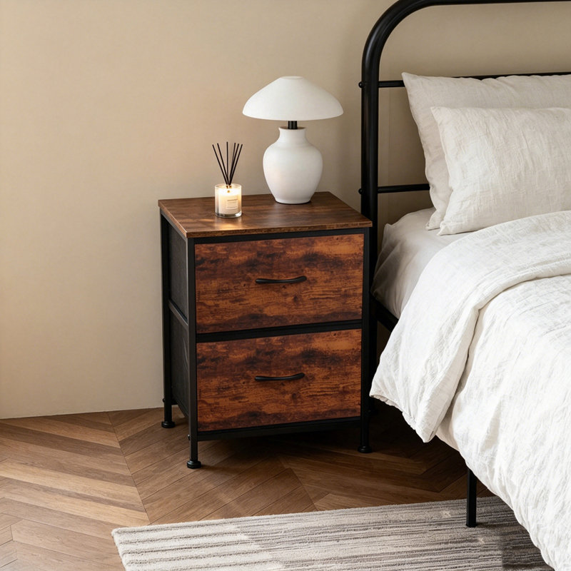 Night Stand with 2 Drawers