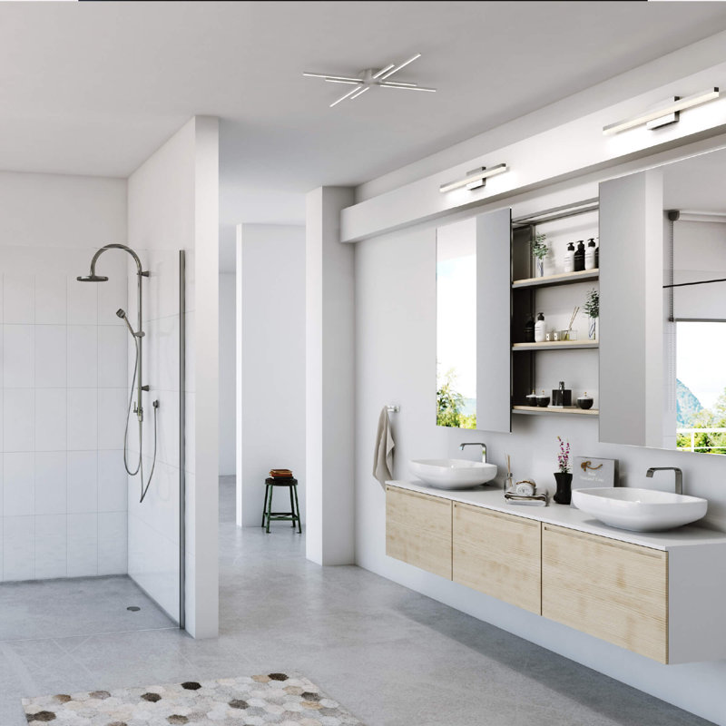 Barre d'éclairage de salle de bain à DEL à 1 lumière Peosta, Or