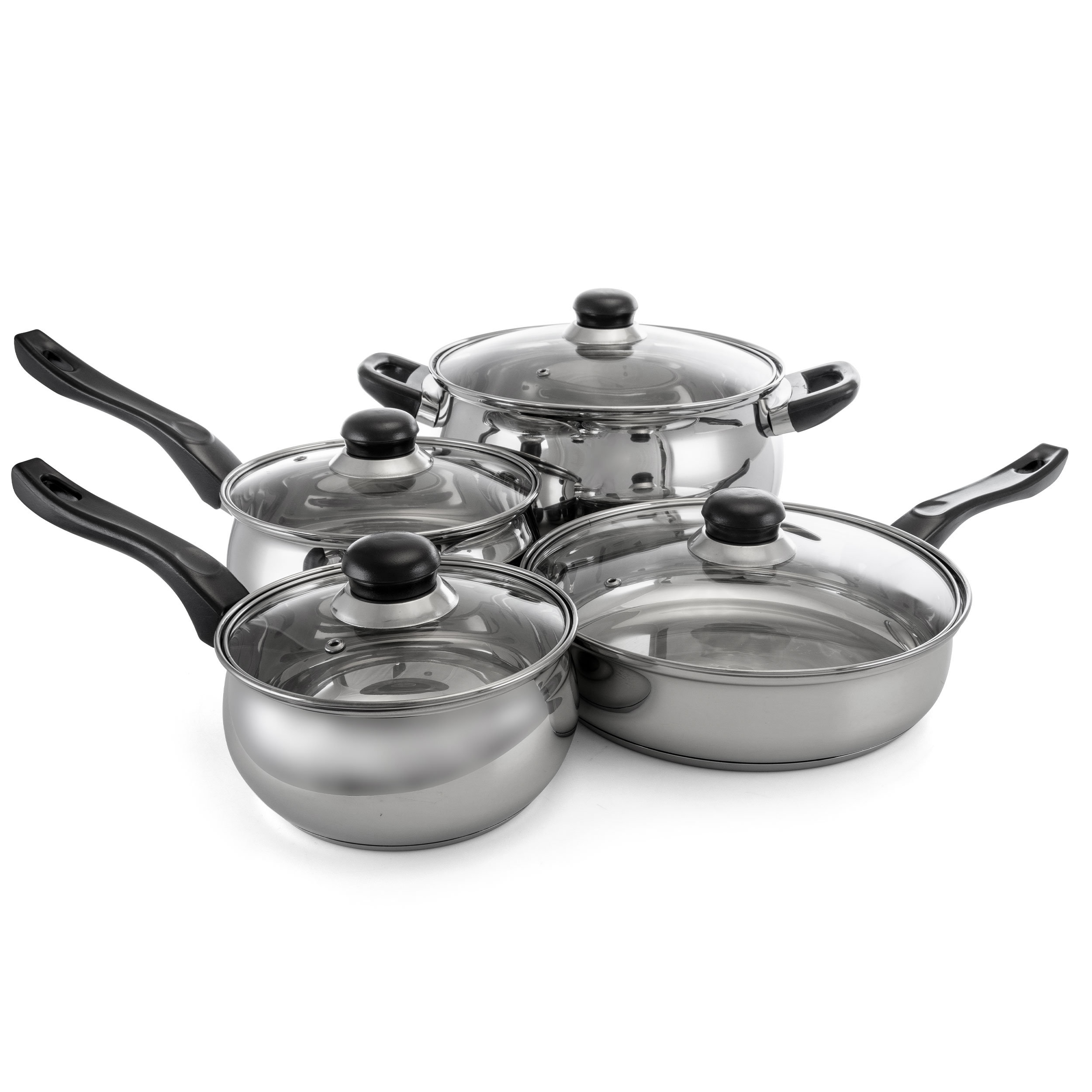 Stainless Steel Induction Friendly Master Chef 4 Pcs Cookware Set For  Kitchen