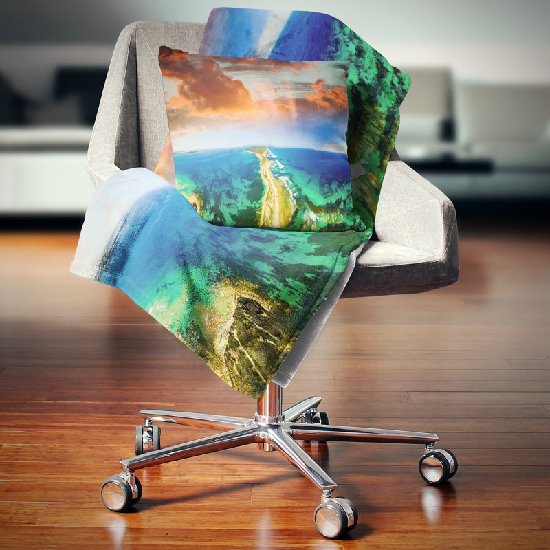 Coussin héliporté Schafer, 16 po x 1 po, Coussin décoratif