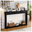 Console de rangement en bois aggloméré 70,1 po avec façade ondulée et tiroirs 70,1 po
